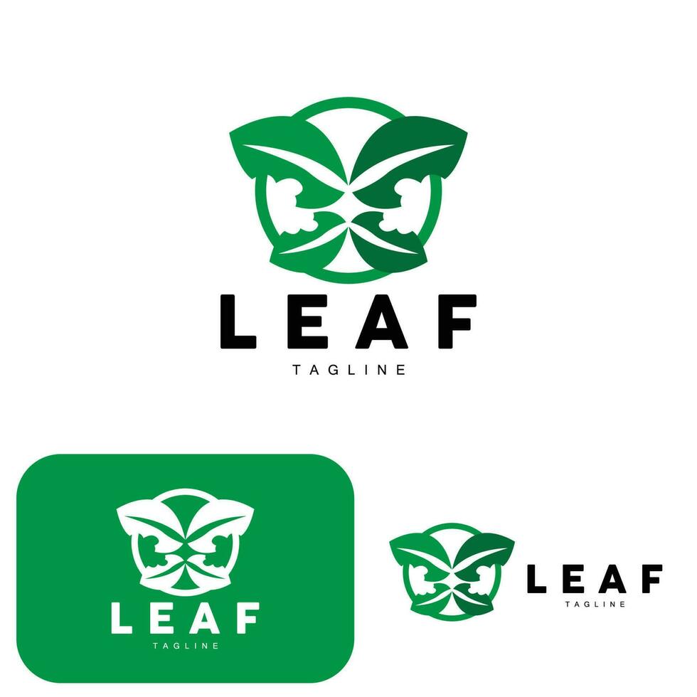 verde foglia logo, ecologia naturale pianta vettore, natura disegno, illustrazione modello icona vettore