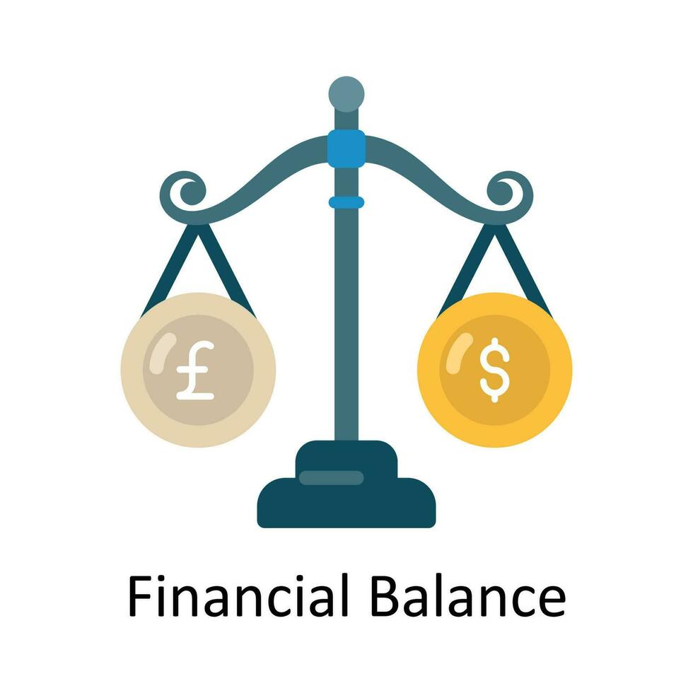 finanziario equilibrio vettore piatto icona design illustrazione. finanza simbolo su bianca sfondo eps 10 file