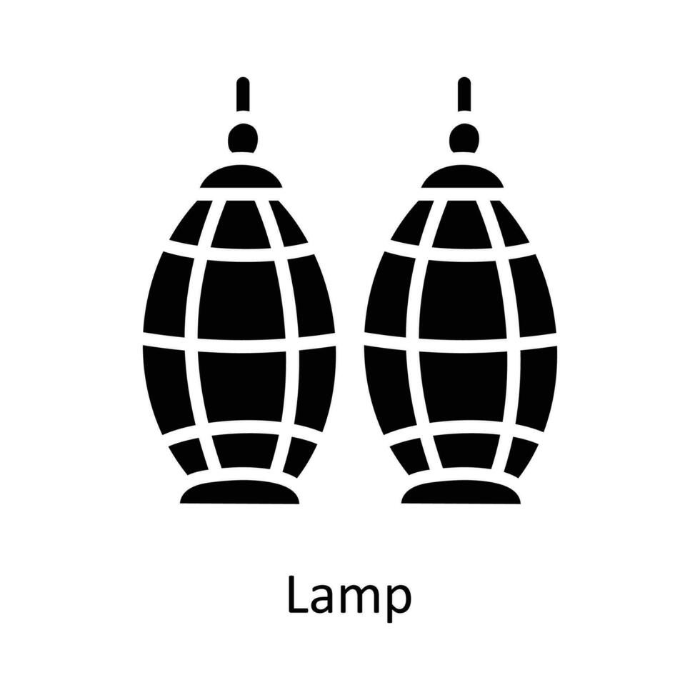 lampada vettore solido icona design illustrazione. Natale simbolo su bianca sfondo eps 10 file