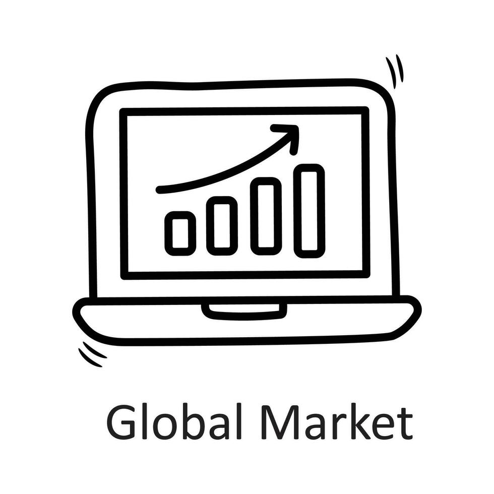 globale mercato vettore schema icona design illustrazione. Stazionario simbolo su bianca sfondo eps 10 file
