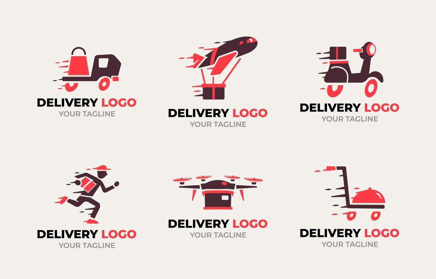 collezione di logo di consegna vettore