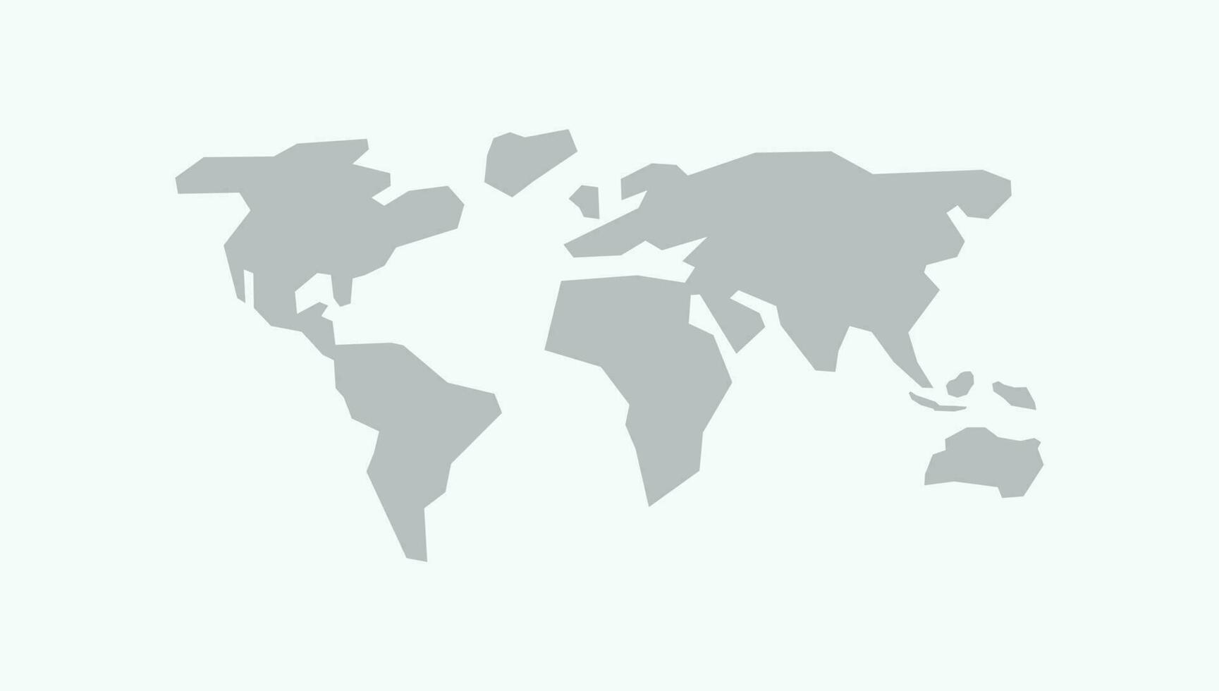 mappa del mondo con un design semplice e moderno della linea di cartoni animati. vettore