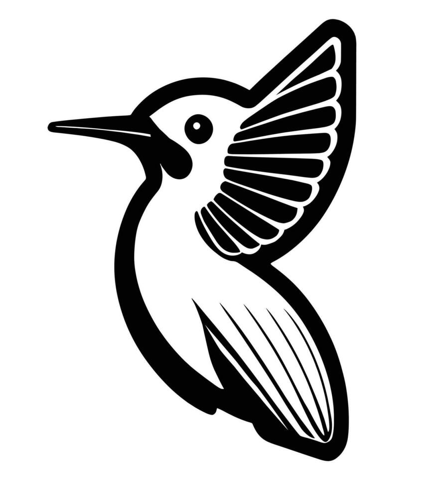 semplice colibrì silhouette vettore