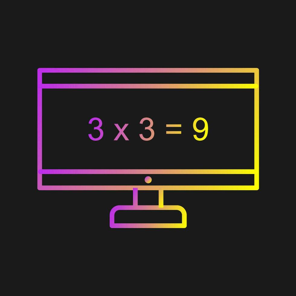 matematica nel computer vettore icona