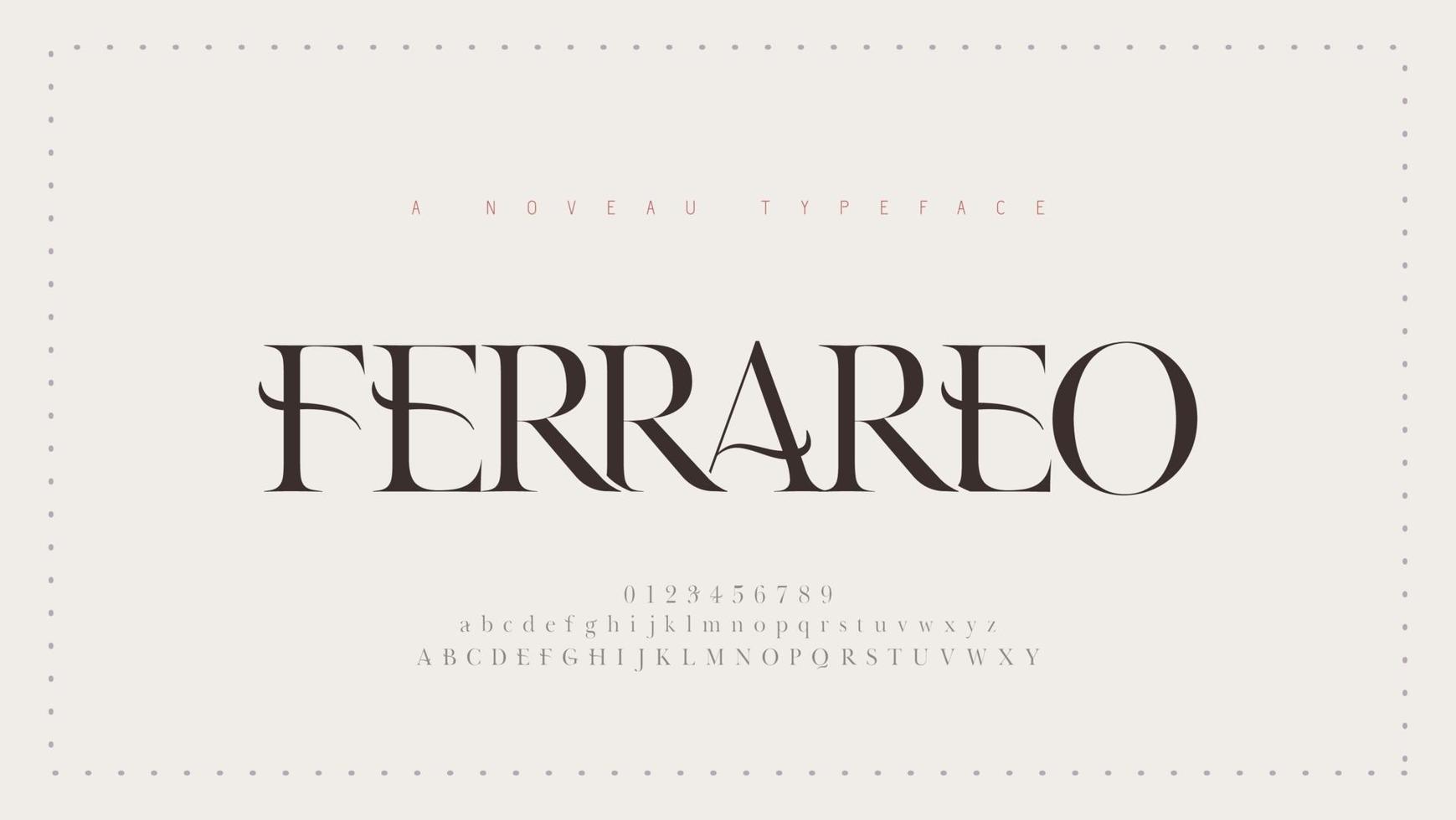 carattere classico elegante lettere dell'alfabeto. lettere serif moderne classiche, design di moda minimal. vettore