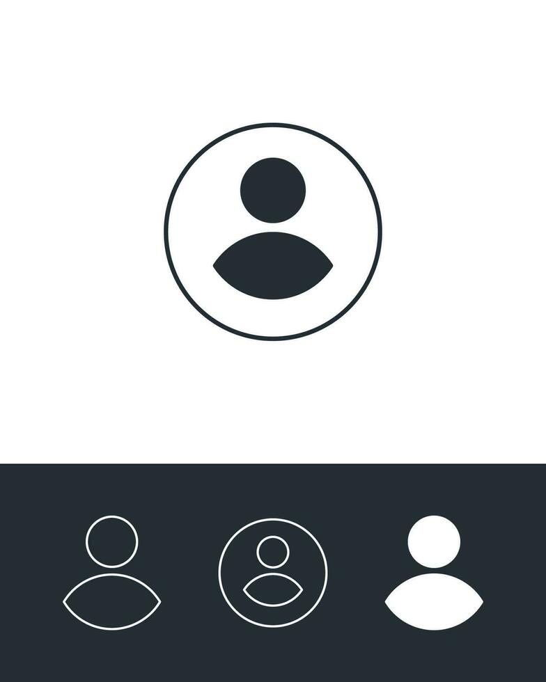 utente profilo o accesso id icone vettore