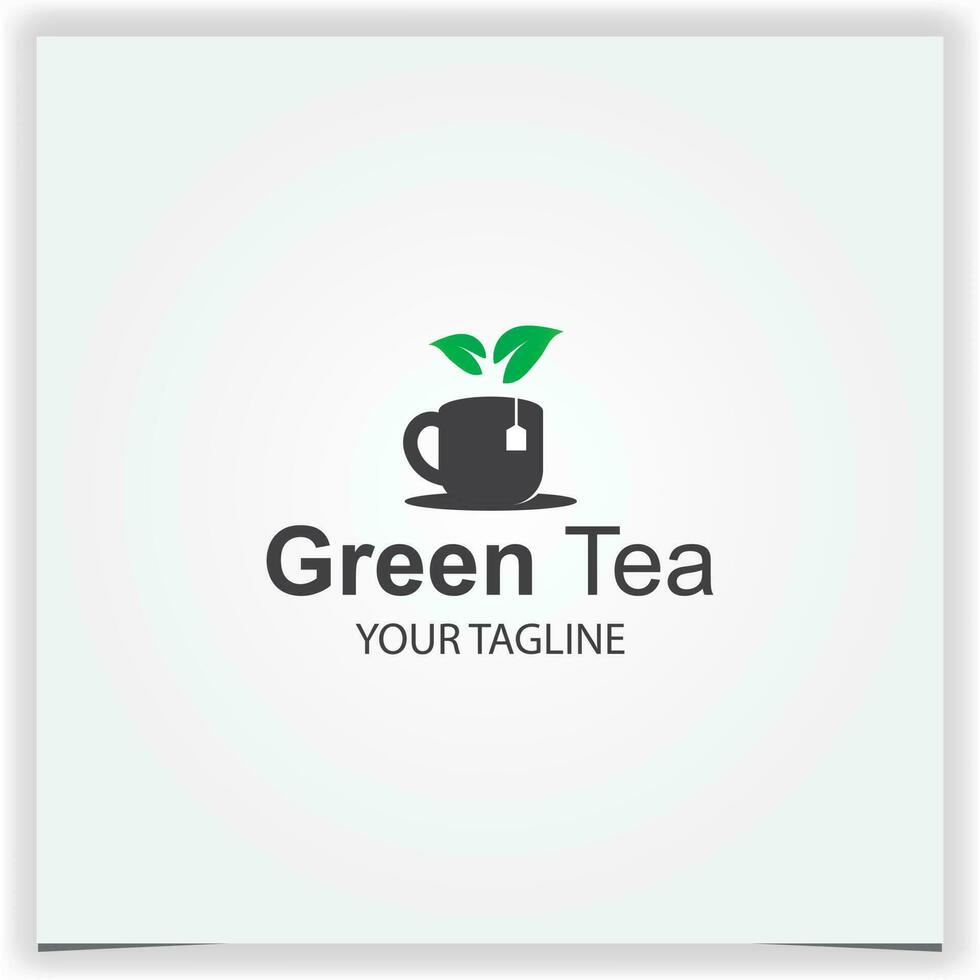 vettore verde tè logo design illustrazione logo premio elegante modello vettore eps 10
