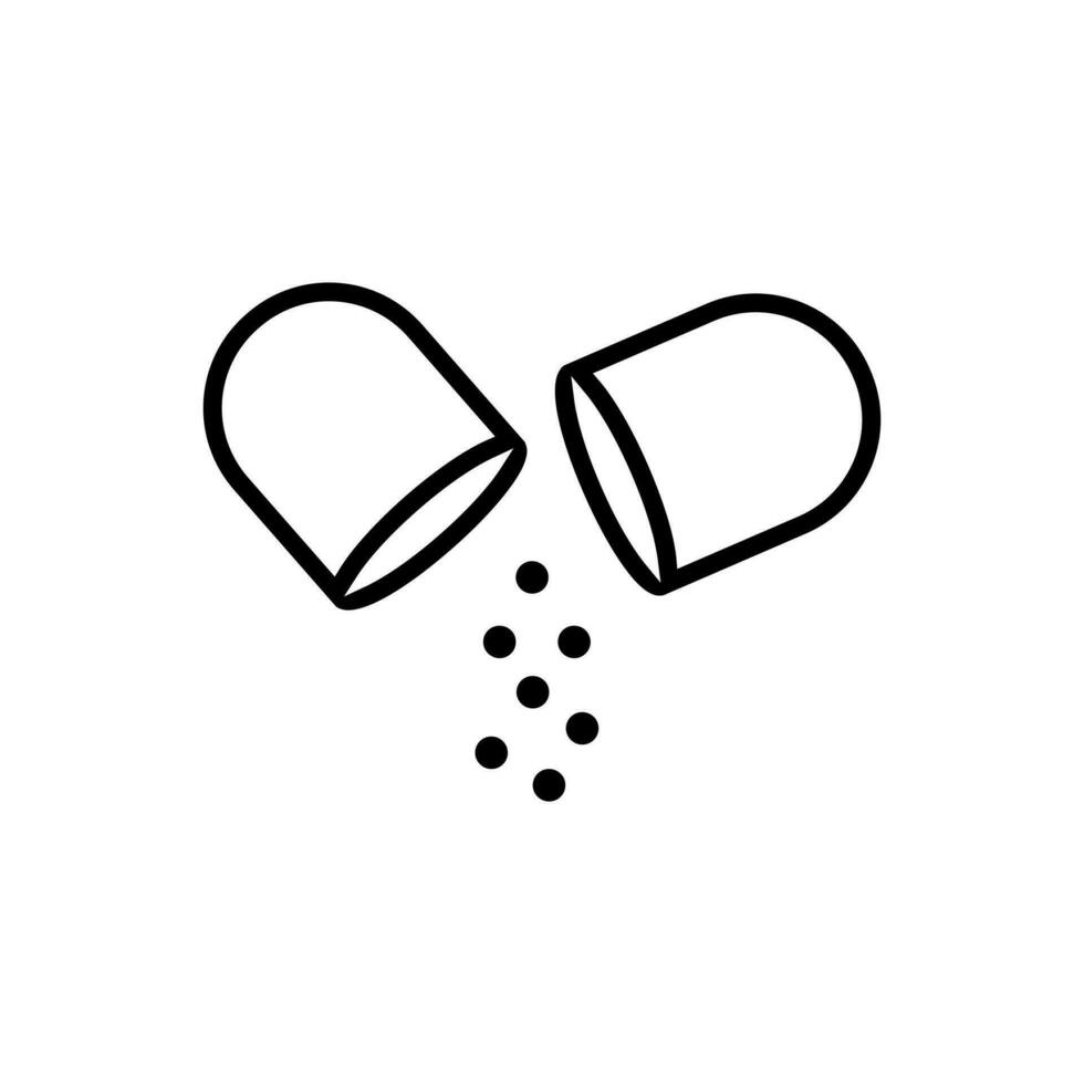 pillole icona vettore. antibiotico illustrazione cartello. medicinali simbolo. droga logo. medicina marchio. vettore