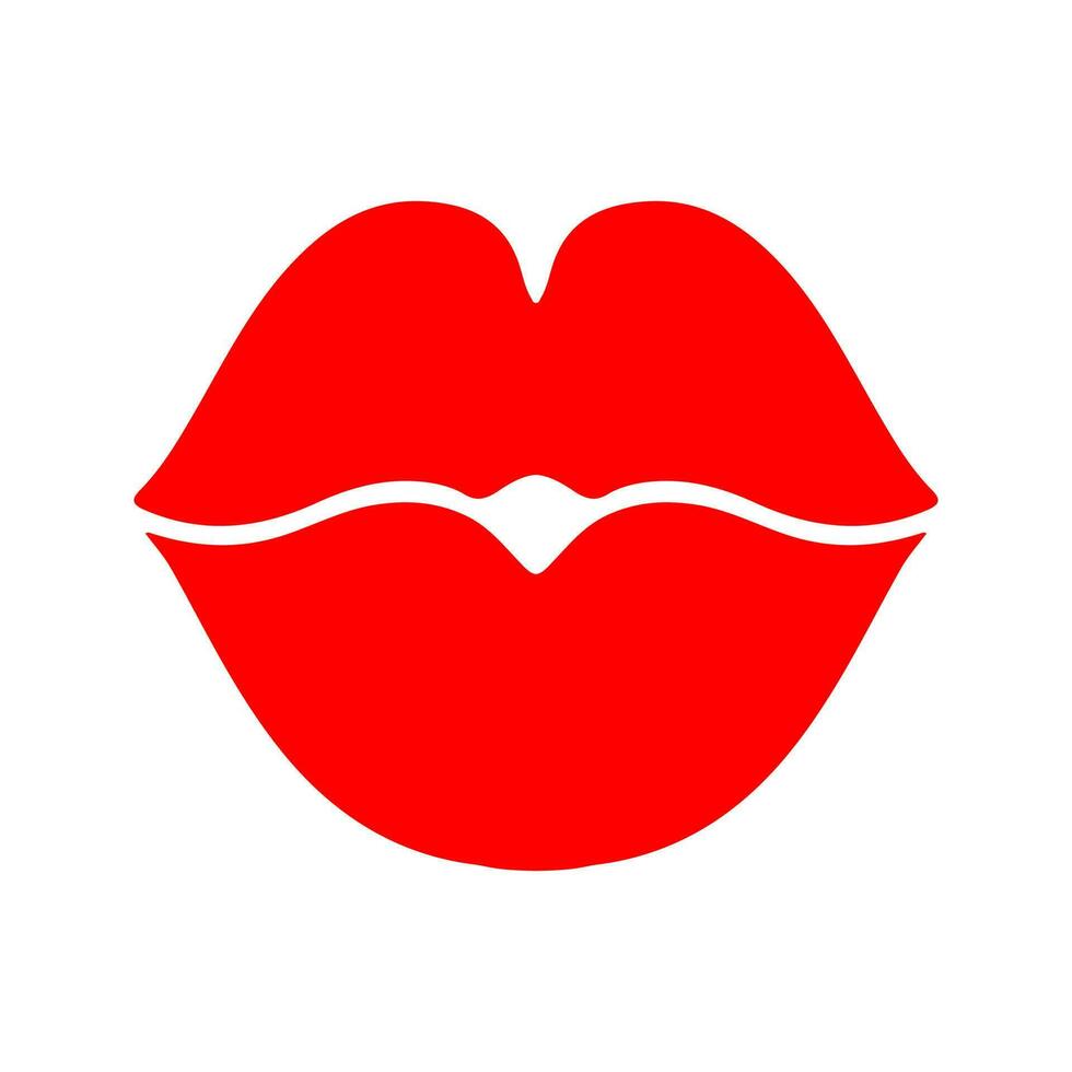 labbra vettore icona. bacio illustrazione cartello. donna simbolo. amore logo.