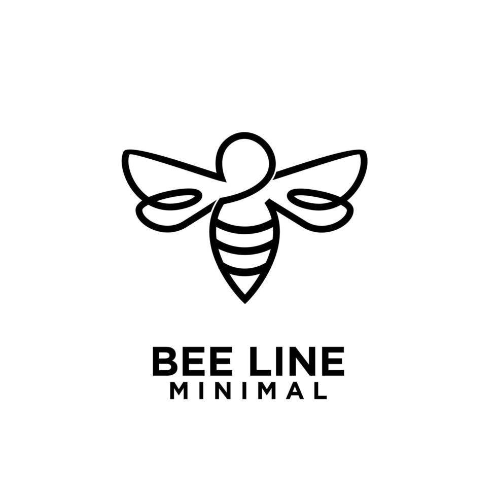 premium big hornet bee line vintage vector icon logo template design