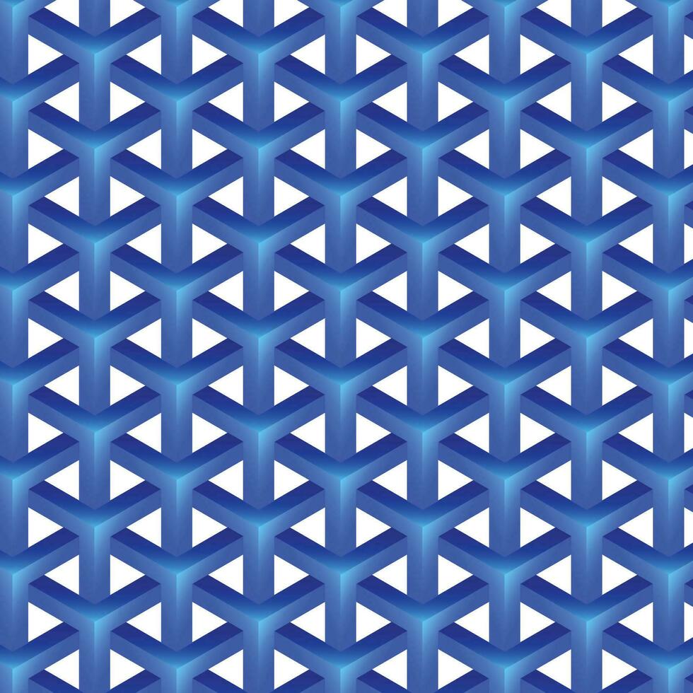 astratto geometrico 3d esagonale blu modello vettore. vettore