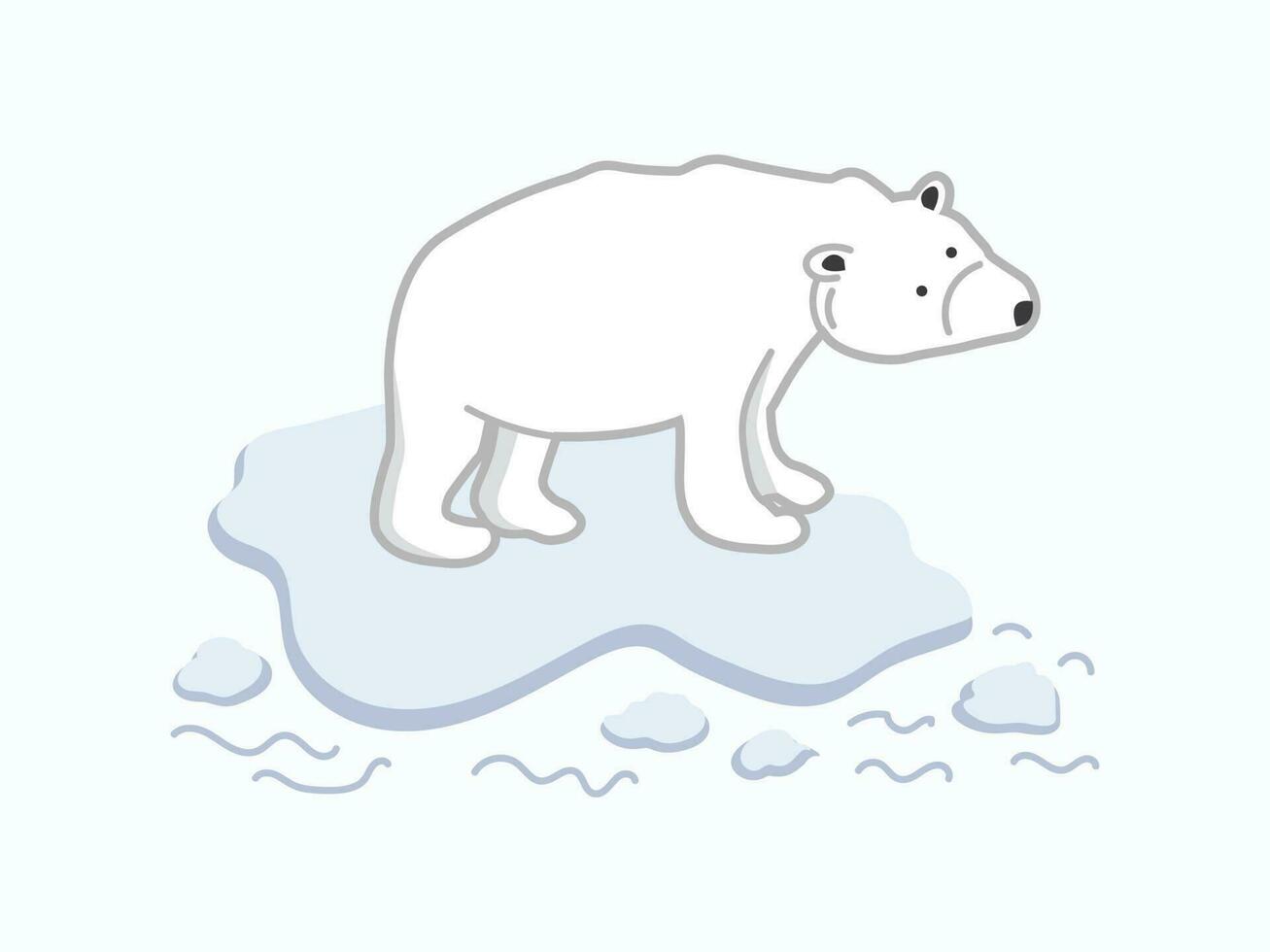 in via di estinzione polare orso globale riscaldamento effetto vettore