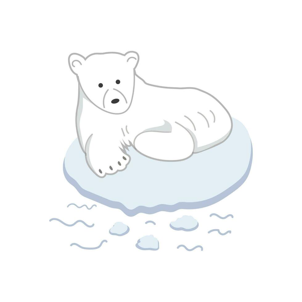 in via di estinzione polare orso globale riscaldamento effetto vettore