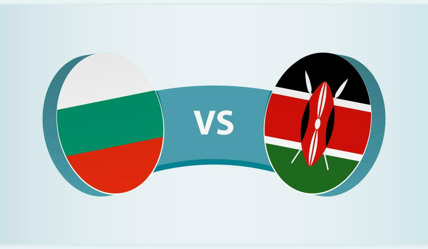 Bulgaria contro kenya, squadra gli sport concorrenza concetto. vettore