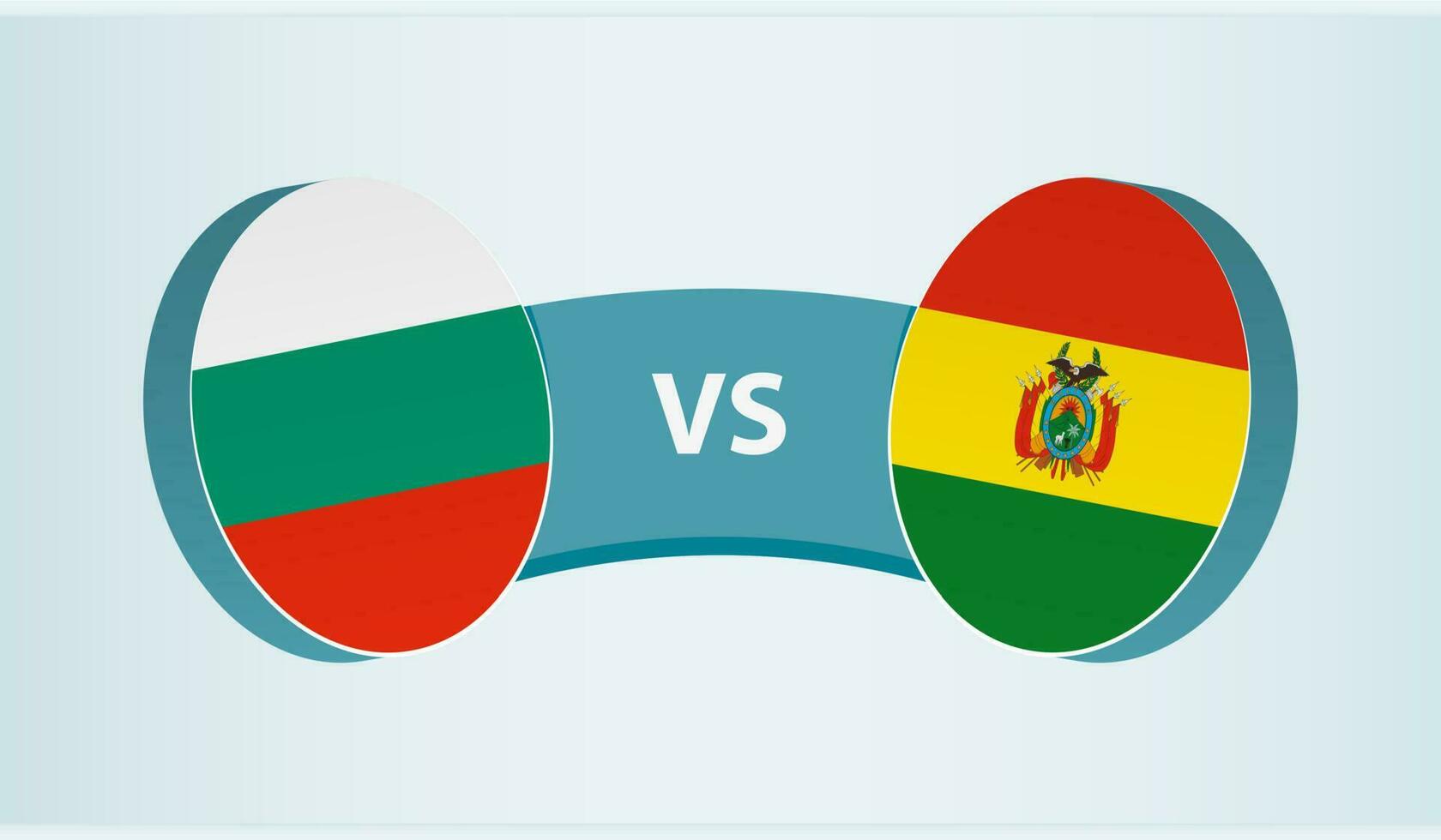 Bulgaria contro Bolivia, squadra gli sport concorrenza concetto. vettore