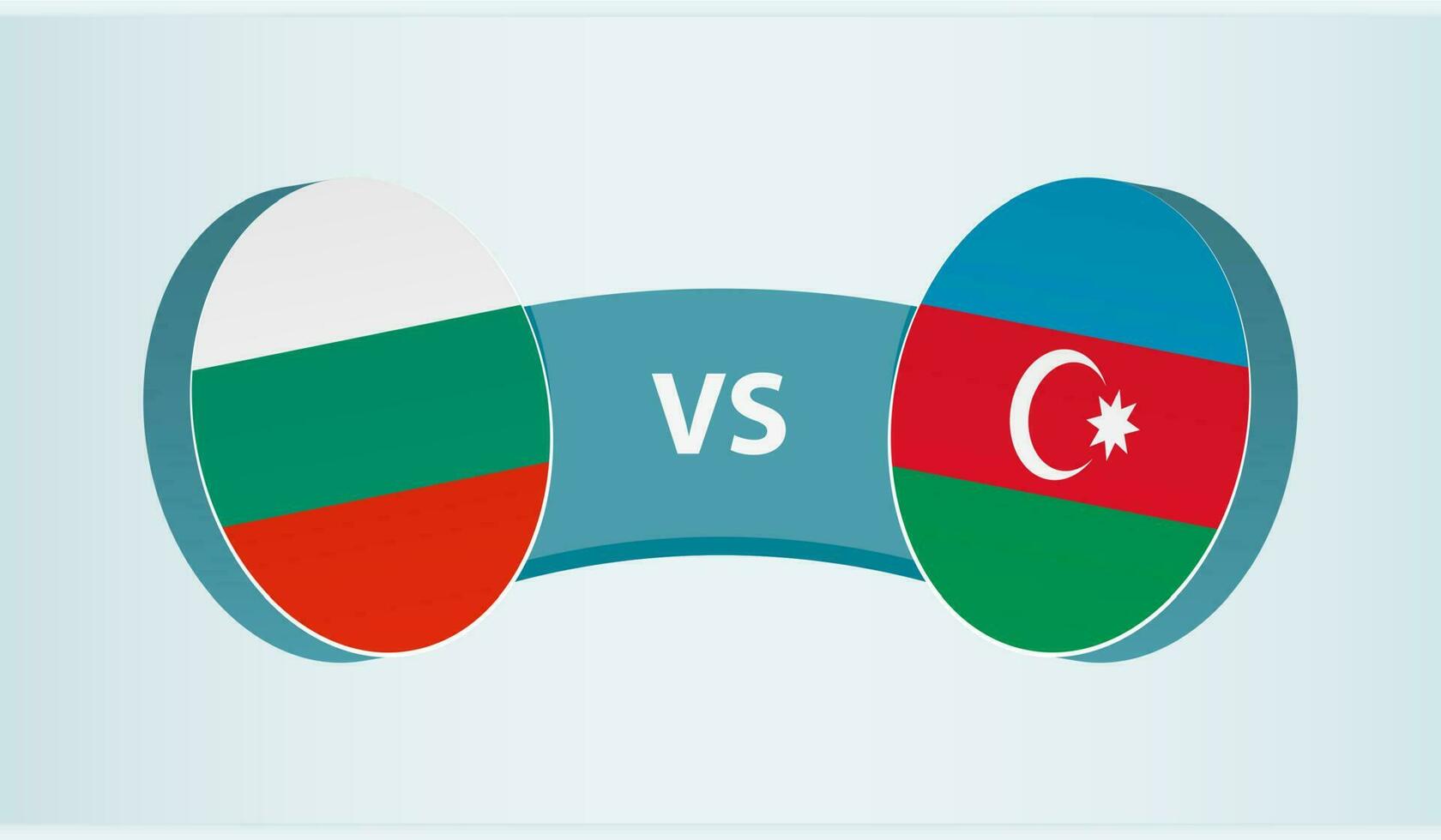 Bulgaria contro Azerbaigian, squadra gli sport concorrenza concetto. vettore