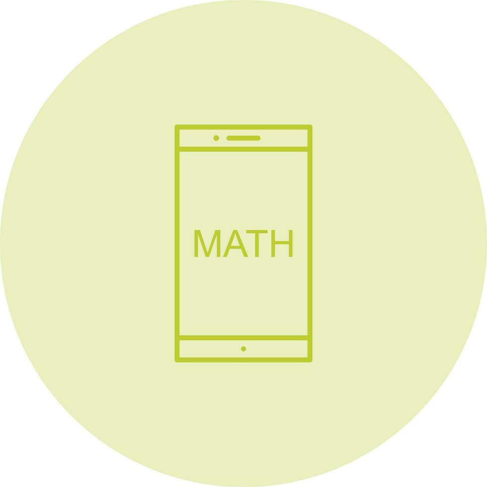 studiando matematica su mobile vettore icona