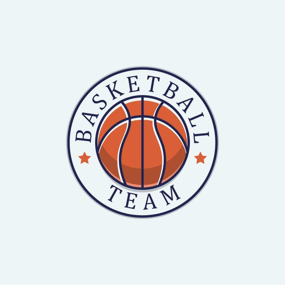 pallacanestro squadra logo disegno, pallacanestro squadra logo modello. vettore