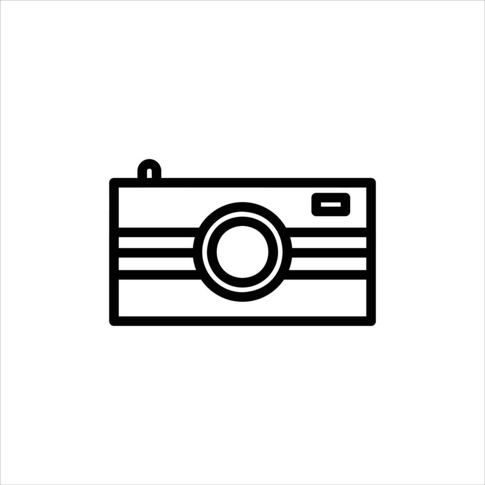 fotocamera in stile design piatto vettore