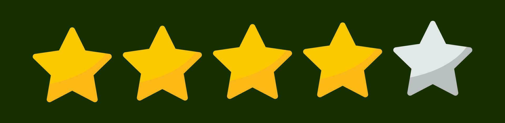 cinque stelle valutazione icona. cinque stelle cliente Prodotto valutazione. vettore illustrazione. premio qualità. d'oro stelle