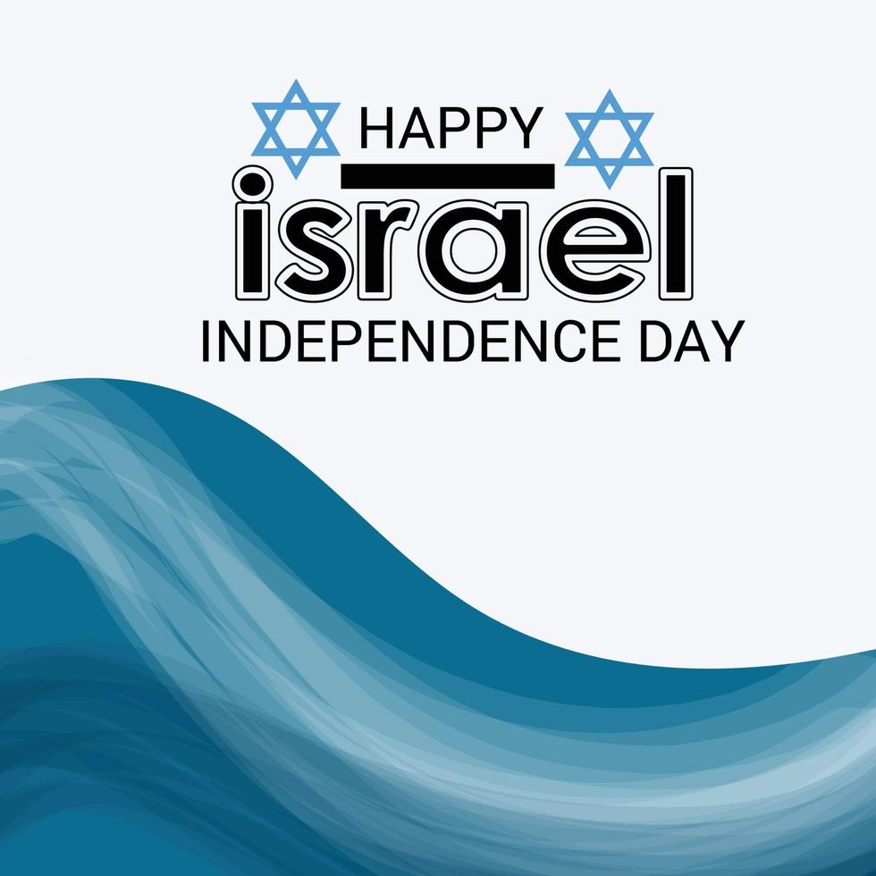 illustrazione vettoriale di uno sfondo per il giorno dell'indipendenza di Israele.