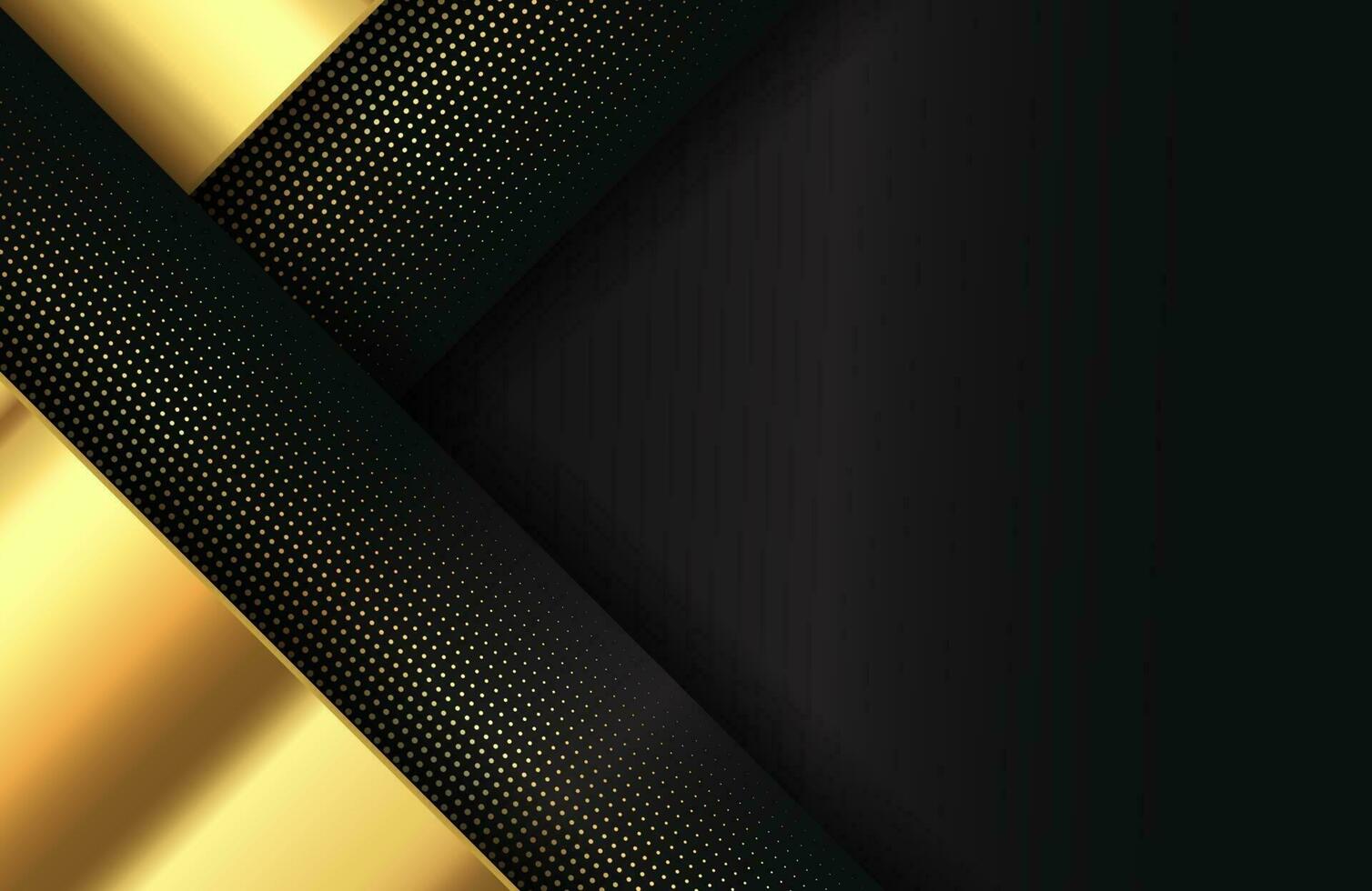 fondo geometrico astratto 3d con l'illustrazione geometrica di vettore di effetto oro realistico di forma dorata sulla superficie del metallo scuro