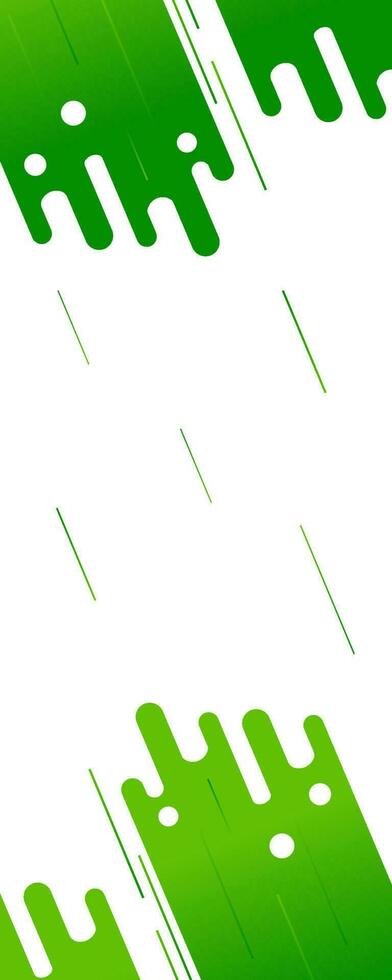 verde geometrico rotolo su bandiera modello vettore