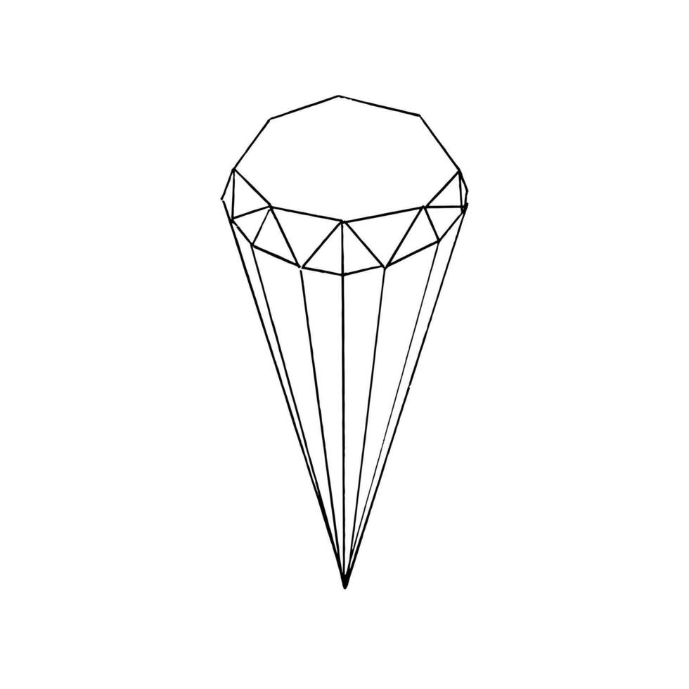 prezioso calcolo, diamante, bianca cristallo su un' bianca sfondo. vettore illustrazione