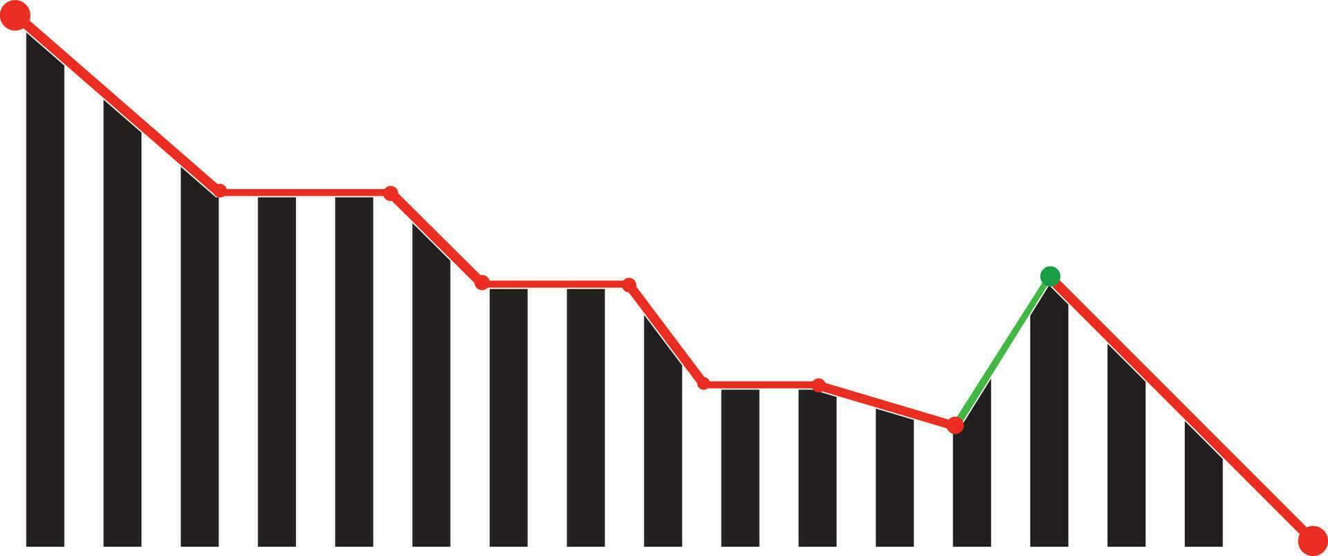 illustrazione vettore grafico di attività commerciale crescere giù grafico diagramma