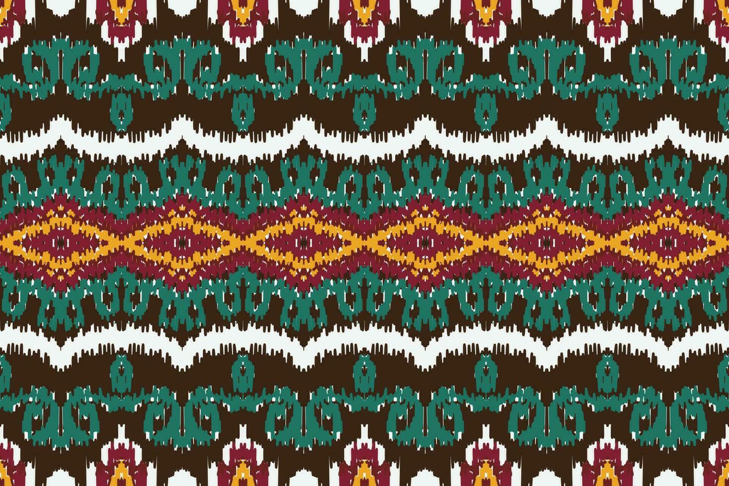 africano ikat senza soluzione di continuità modello ricamo sfondo. geometrico etnico orientale modello tradizionale. ikat azteco stile astratto vettore illustrazione. design per Stampa trama, tessuto, sari, sari, tappeto.