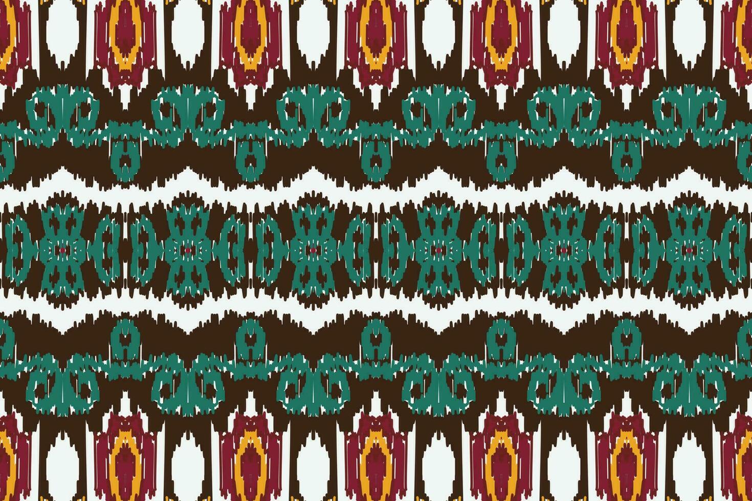 africano ikat paisley modello ricamo sfondo. geometrico etnico orientale modello tradizionale. ikat azteco stile astratto vettore illustrazione. design per Stampa trama, tessuto, sari, sari, tappeto.