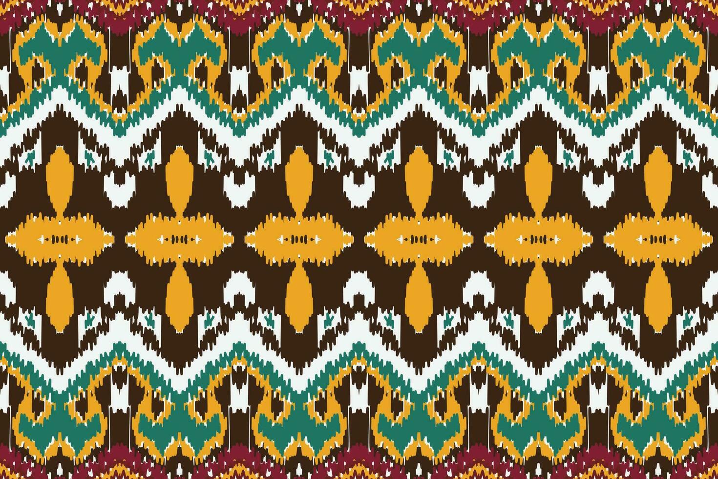 motivo ikat senza soluzione di continuità modello ricamo sfondo. geometrico etnico orientale modello tradizionale. ikat azteco stile astratto vettore illustrazione. design per Stampa trama, tessuto, sari, sari, tappeto.