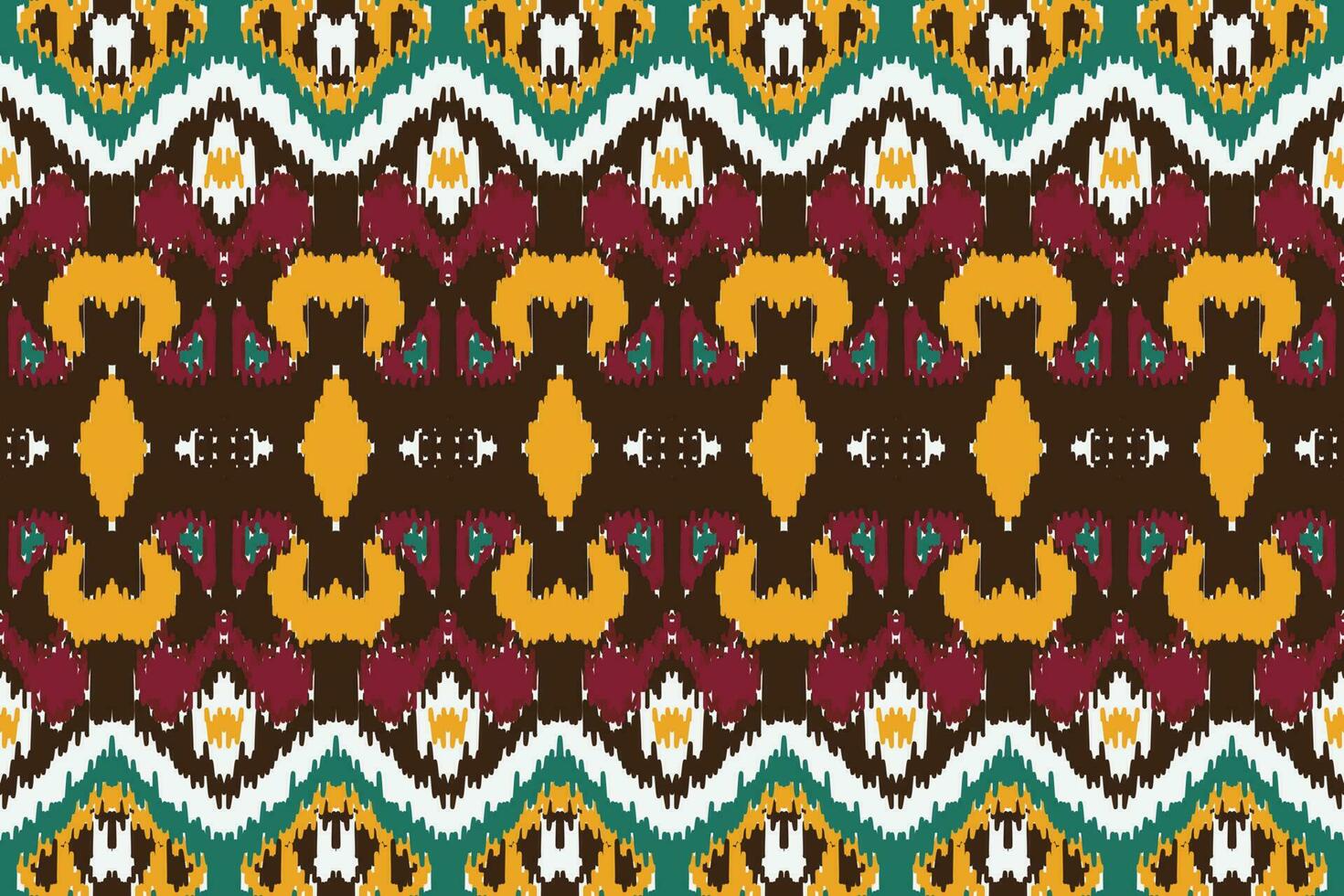 motivo ikat senza soluzione di continuità modello ricamo sfondo. geometrico etnico orientale modello tradizionale. ikat azteco stile astratto vettore illustrazione. design per Stampa trama, tessuto, sari, sari, tappeto.