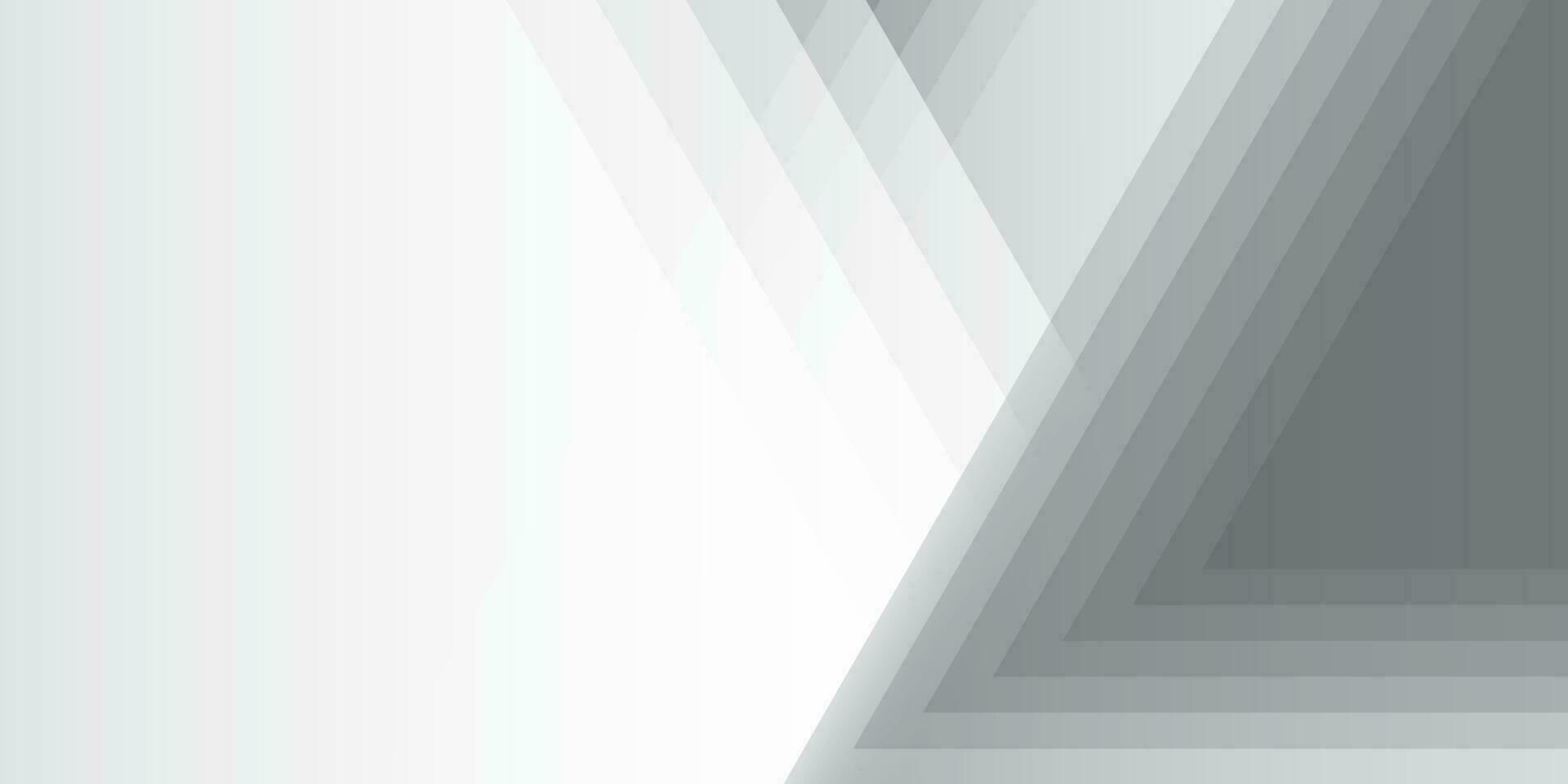 astratto bianca e grigio colore, moderno design strisce sfondo con geometrico triangolo forma. vettore illustrazione.