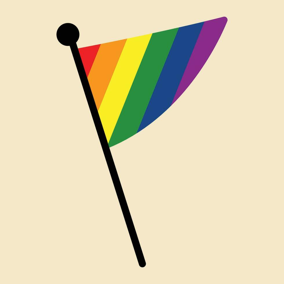 orgoglio bandiera, contento orgoglio elemento, LGBTQ bandiera vettore