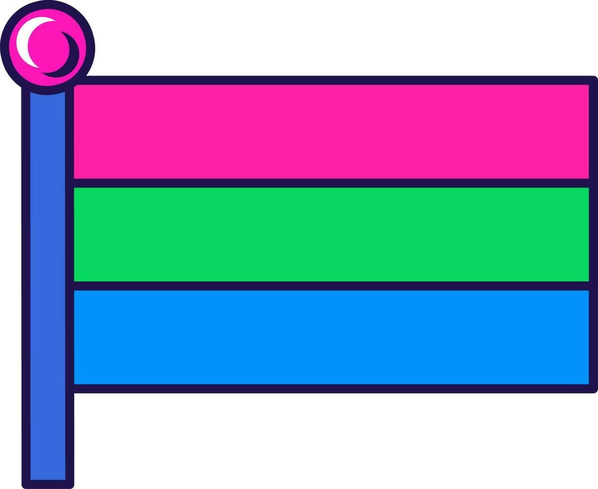 schema pennone bandiera poli sessuale orgoglio vettore