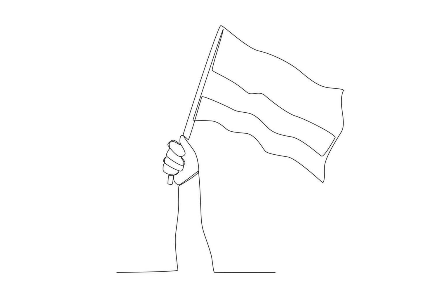 un' alzata di mano bandiera su della colombia indipendenza giorno vettore