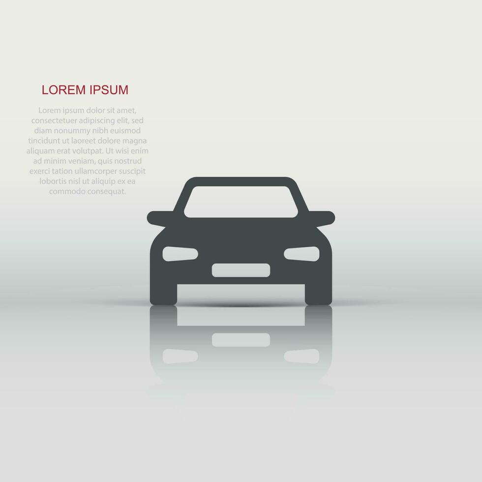 auto vettore icona nel piatto stile. automobile veicolo illustrazione su bianca isolato sfondo. auto berlina concetto.