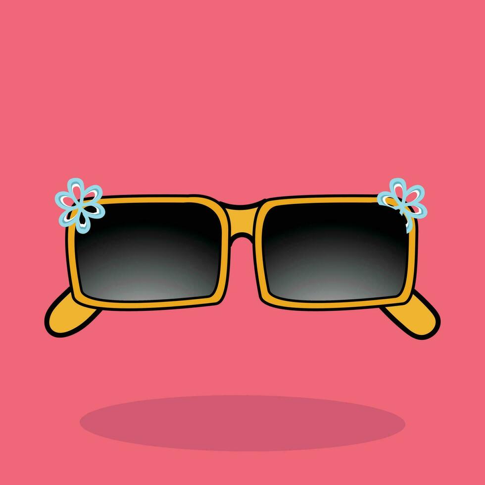 alla moda occhiali da sole diverso forma e colore vettore illustrazione