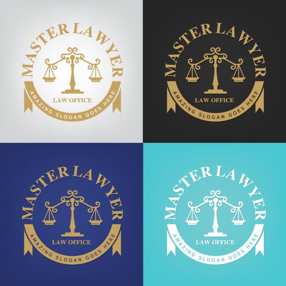 logo di legge, studio legale, studio legale, logotipo di legge, modello di identità aziendale. vettore