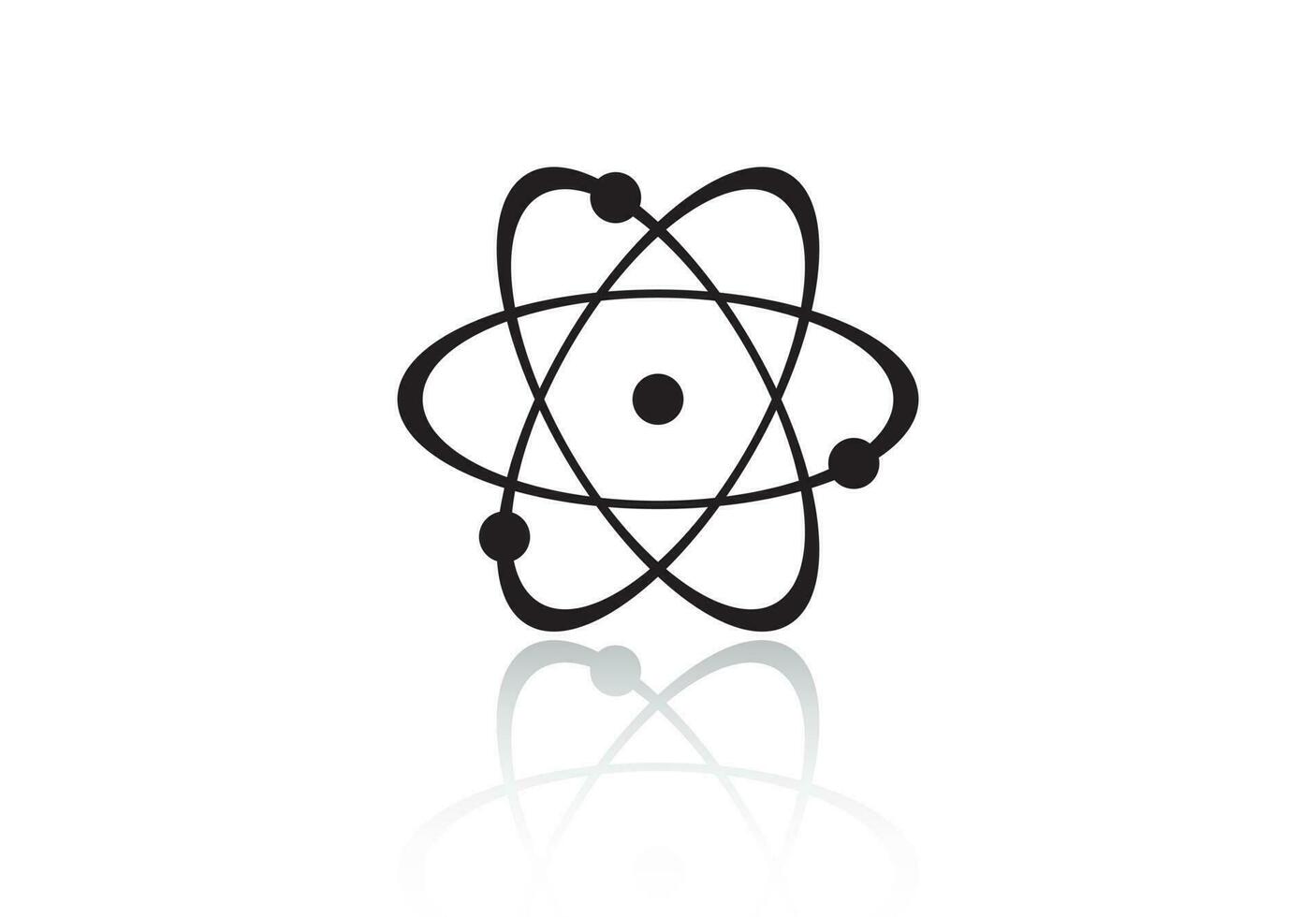 atomo icona vettore illustrazione su sfondo
