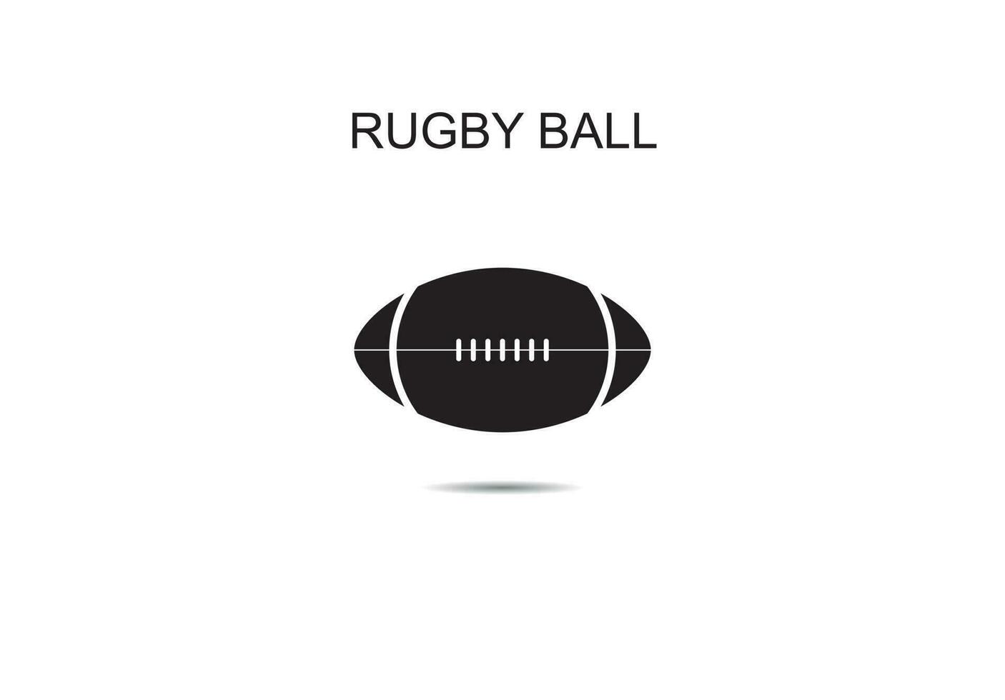 Rugby palla icona vettore illustrazione