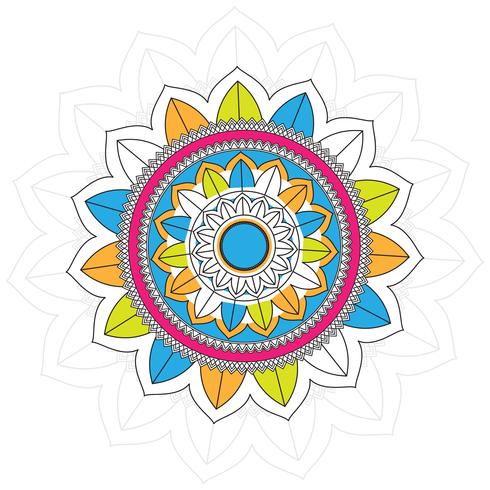 Moderno sfondo colorato mandala vettore