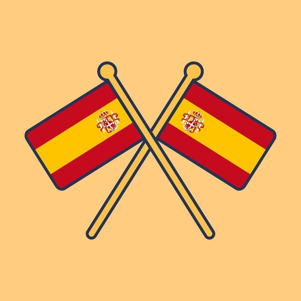 Spagna icona bandiera illustrazione vettore