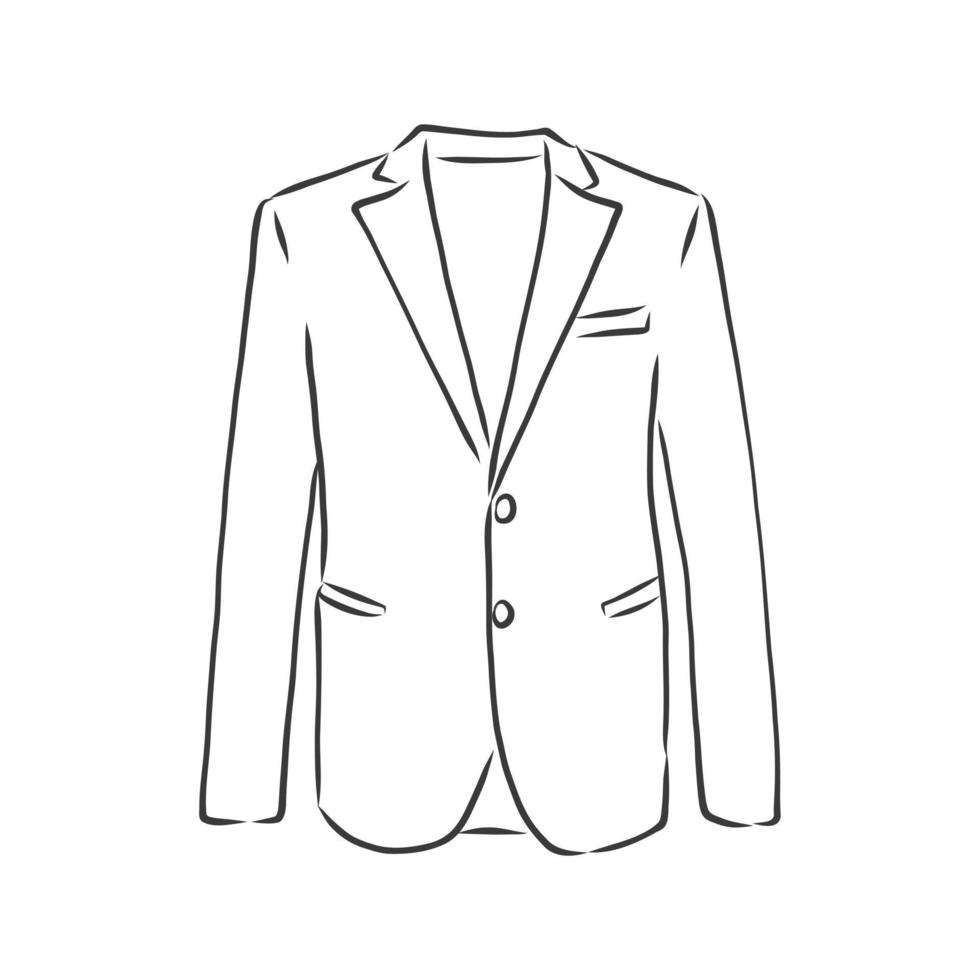 illustrazione vettoriale giacca da uomo. vestiti in stile business, giacca doppiopetto da uomo illustrazione vettoriale. vestiti negli affari