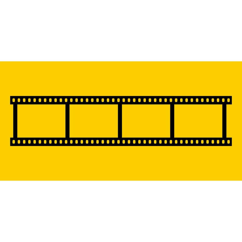 film Immagine. nero film su un' giallo sfondo. vettore illustratio