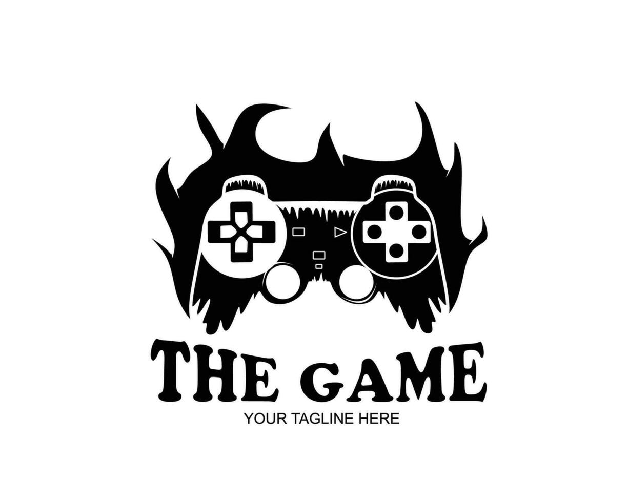 gamepad logo design vettore isolato su bianca