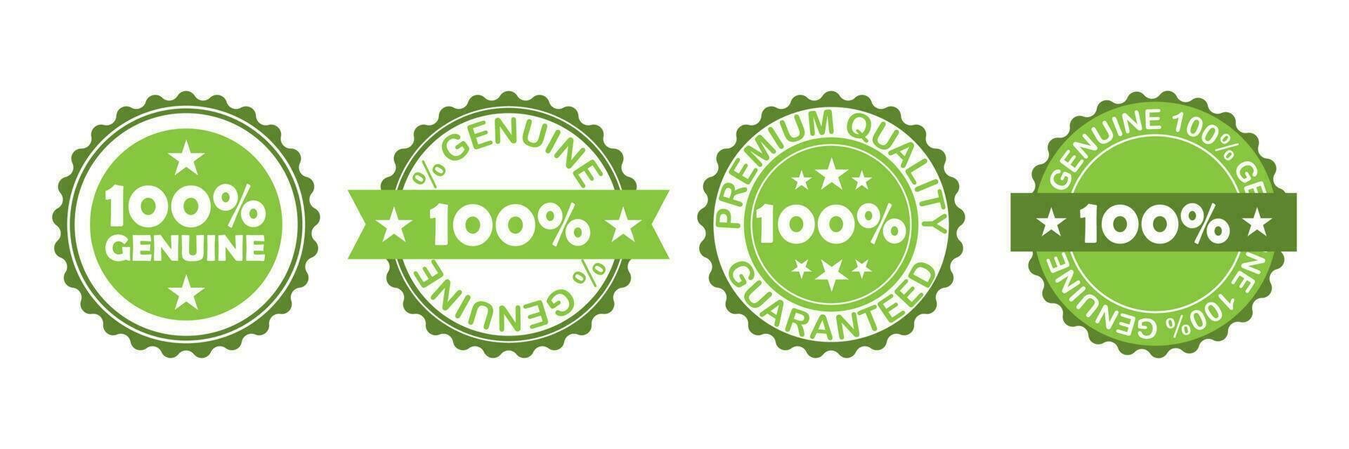 100 per cento genuino Prodotto. migliore qualità distintivo. impostato di il giro badge vettore