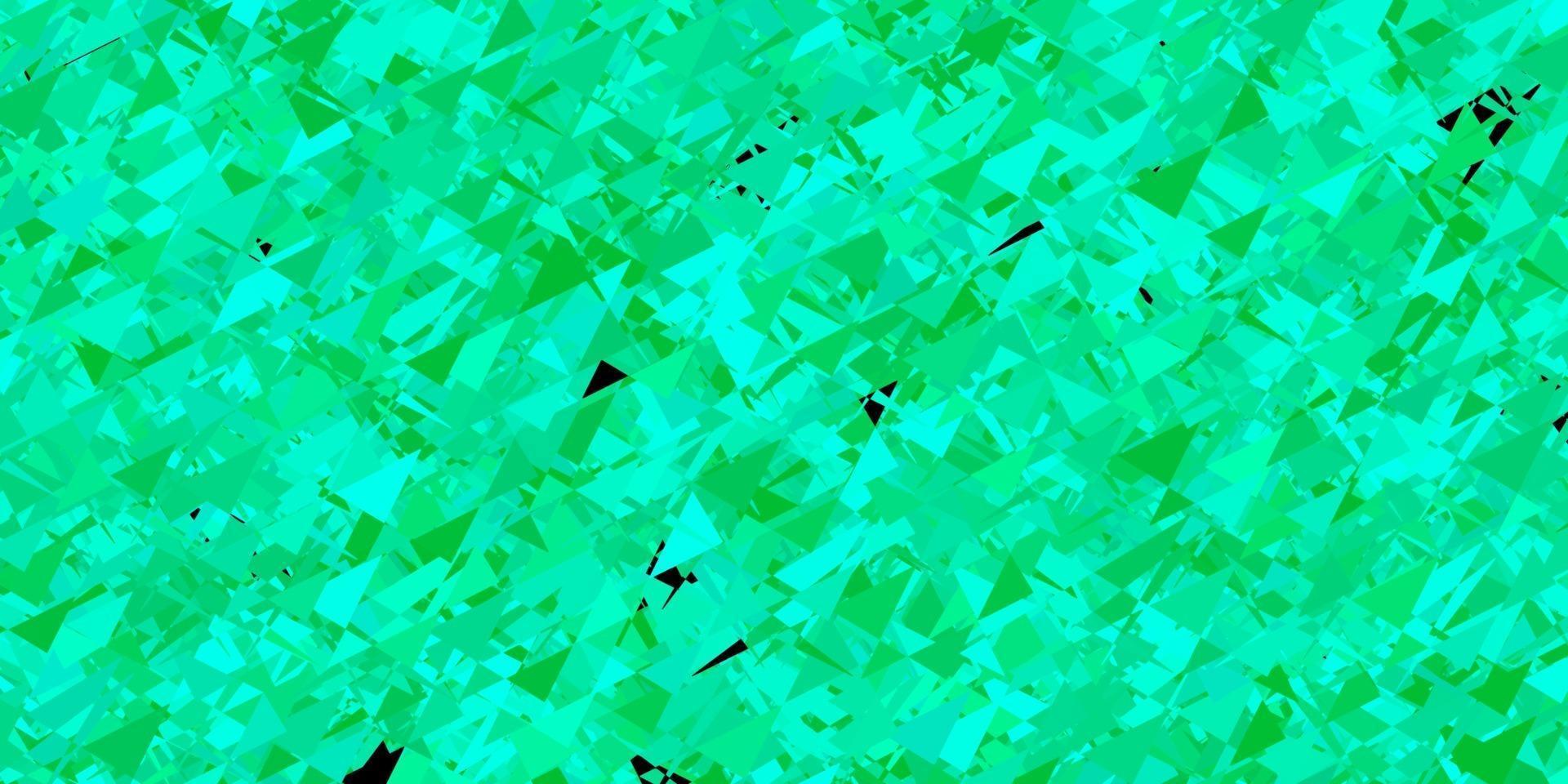 modello vettoriale verde chiaro con forme triangolari.