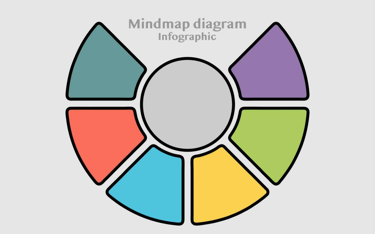 cerchio followchart modello. sociale networking infografica, Infografica modello per attività commerciale. passaggi moderno mappa mentale diagramma con cerchi e argomento titoli, presentazione vettore Infografica